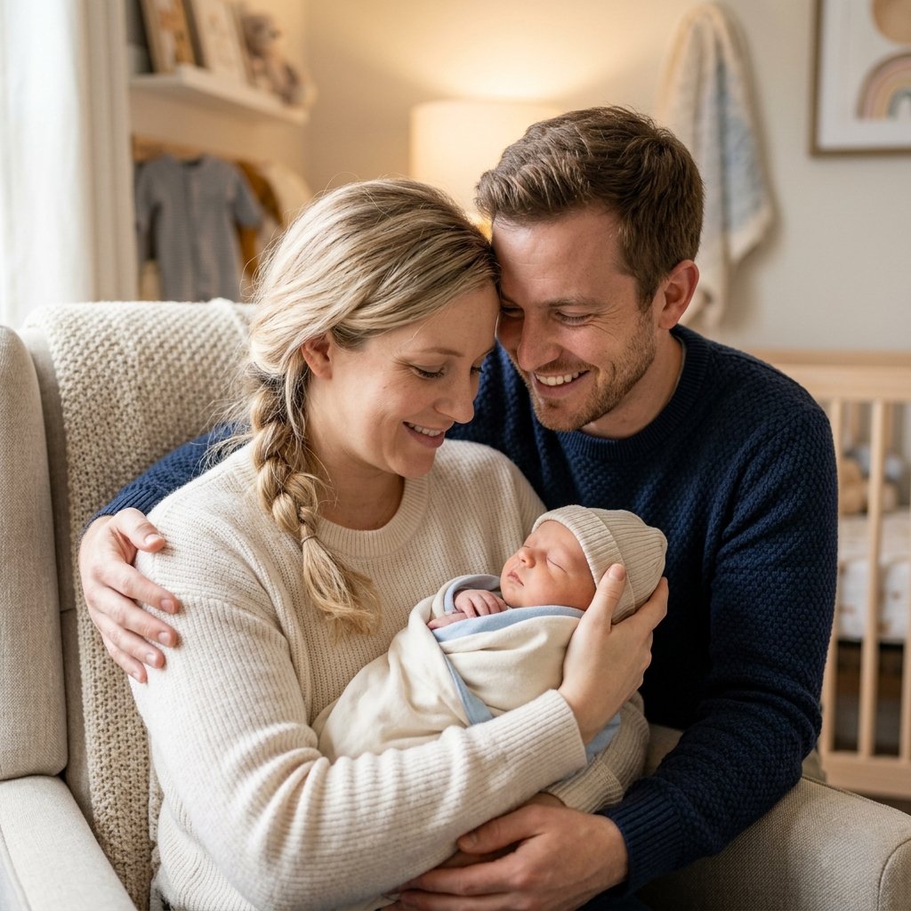 Young parents with their baby