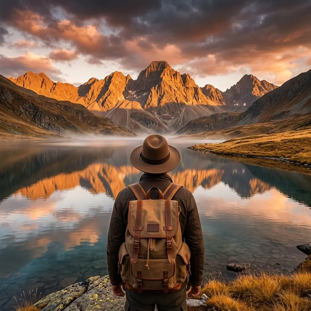 Traveler exploring the world