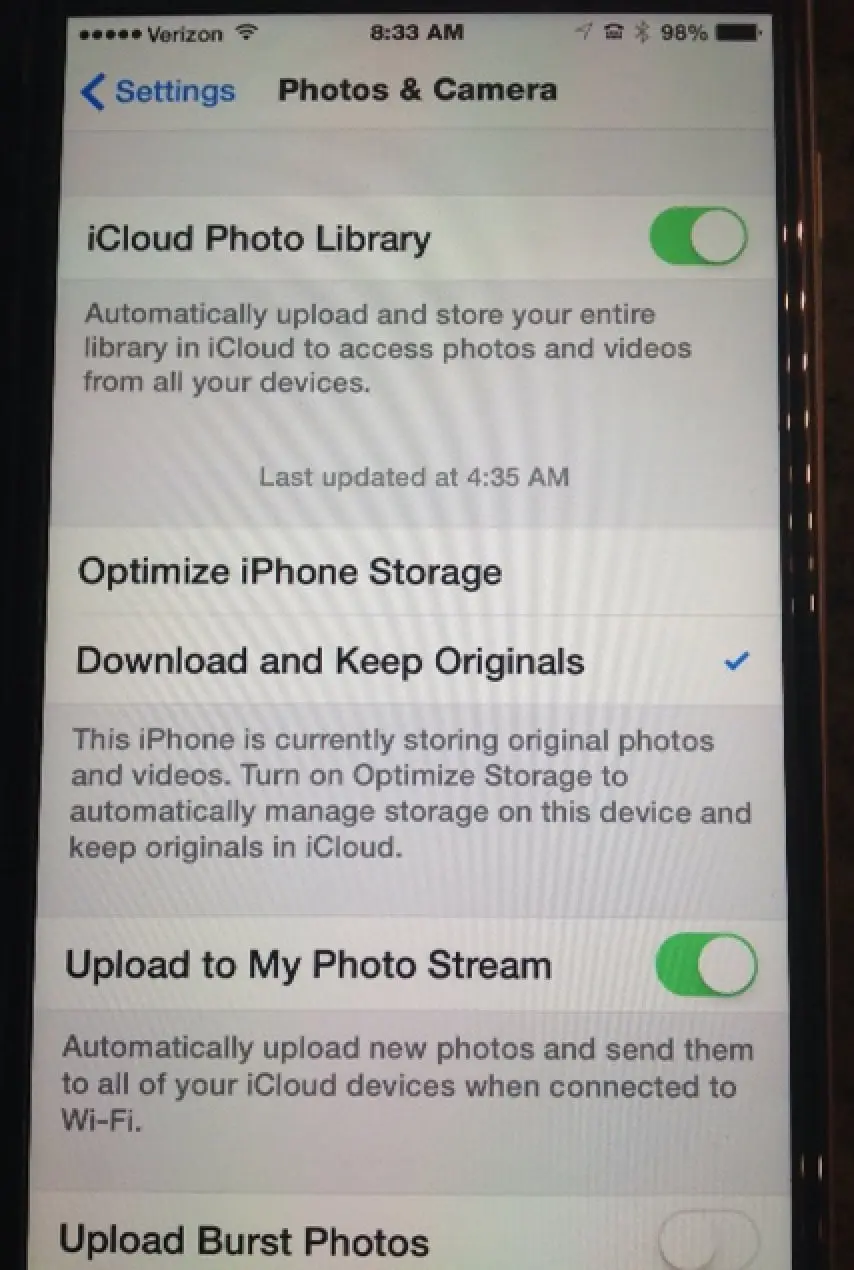 ¿Por qué no veo todas mis fotos en la aplicación Pix-Star Snap para iPhone / iPad?